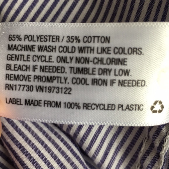 a.n.d ea wy striped buttonfront shirt size L - Picture 9 of 9